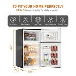 Frestec 3.1 CU' Mini Fridge with Freezer