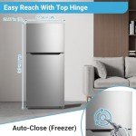 Smad 13.9 Cu.ft Top Freezer Refrigerator - Stainless Steel