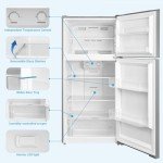 Smad 13.9 Cu.ft Top Freezer Refrigerator - Stainless Steel