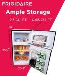 Frigidaire Retro Mini Fridge Freezer Combo, Black