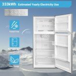 Smad 13.9 Cu.ft Top Freezer Refrigerator - Stainless Steel