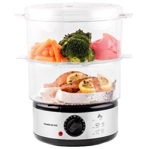 OVENTE 2-Tier Electric Food Steamer - 5 Quart