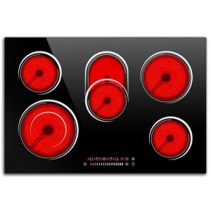 Nefaracy 30" 5-Burner Electric Cooktop with Timer