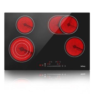 30-Inch Built-In Electric Cooktop with 4 Burners