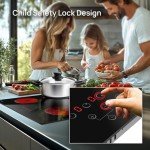 TOPWISH 4 Burner Touch Control Electric Cooktop