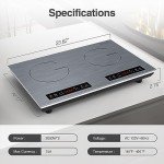 VBGK 24-Inch Double Induction Cooktop with Touch Screen