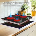 TOPWISH 4 Burner Touch Control Electric Cooktop