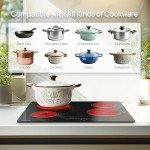 TOPWISH 4 Burner Touch Control Electric Cooktop