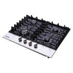 24-Inch Gas Cooktop with 5 Burners and Glass Top