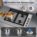 Thermomate 30" Gas Cooktop with 4 Power Burners