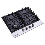 24-Inch Gas Cooktop with 5 Burners and Glass Top