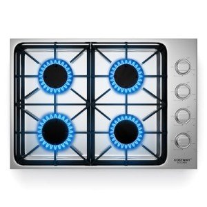 COSTWAY 30-Inch Stainless Steel Gas Cooktop