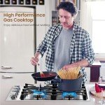 COSTWAY 30-Inch Stainless Steel Gas Cooktop