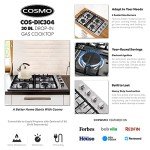 COSMO 30" Stainless Steel Gas Cooktop with 4 Burners