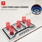 Gasland 36" Stainless Steel 5-Burner Gas Cooktop