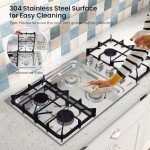 COSTWAY 30-Inch Stainless Steel Gas Cooktop