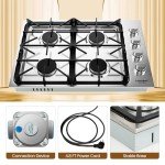 COSTWAY 30-Inch Stainless Steel Gas Cooktop