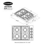 COSMO 30" Stainless Steel Gas Cooktop with 4 Burners
