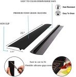Kitchen Silicone Stove Counter Gap Covers - Set of 2