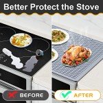 Heat Resistant Electric Stove Cover - 28x20" Grey