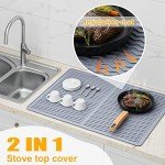 Heat Resistant Electric Stove Cover - 28x20" Grey