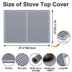 Heat Resistant Electric Stove Cover - 28x20" Grey
