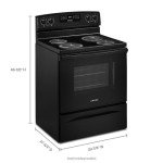 Amana 30" 4.8 cu. ft. Black Electric Range