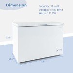COSTWAY 10 Cu.Ft. Adjustable Temperature Chest Freezer