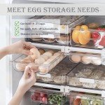 Clear Refrigerator Organizer Bins for Eggs