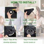 Non-Stick Gas Stove Burner Liner 10 Pack