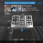 Summit 34-Inch 5-Burner Gas Cooktop - Stainless Steel