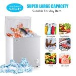 5.0 Cu.Ft White Chest Freezer with Removable Basket