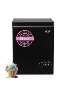 Adjustable Thermostat Chest Freezer with Storage Basket