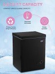 Adjustable Thermostat Chest Freezer with Storage Basket