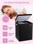 Adjustable Thermostat Chest Freezer with Storage Basket