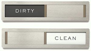 Stainless Steel Clean Dirty Dishwasher Magnet Sign