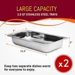 Elite Gourmet Dual Buffet Server with Temperature Control