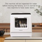 ChuMaste Countertop Dishwasher with Water Tank & 5 Programs
