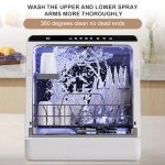 Portable Countertop Dishwasher with Built-in Water Tank