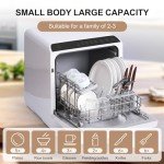 Portable Countertop Dishwasher with Built-in Water Tank