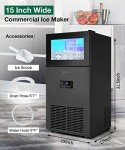 Quick Ice Maker for Commercial Use, 130Lbs/Day