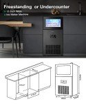 Quick Ice Maker for Commercial Use, 130Lbs/Day