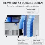 280Lbs Commercial Undercounter Ice Maker Machine