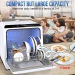 IAGREEA Compact Portable Countertop Dishwasher, 5 Programs
