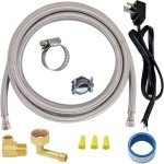 Dishwasher Installation Kit with Stainless Steel Connectors