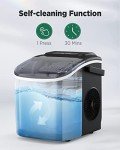 Countertop Ice Maker, Self-Cleaning, 9 Cubes in 6 Mins