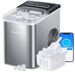 Smart Countertop Ice Maker with Self-Cleaning Feature