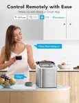Smart Countertop Ice Maker with Self-Cleaning Feature
