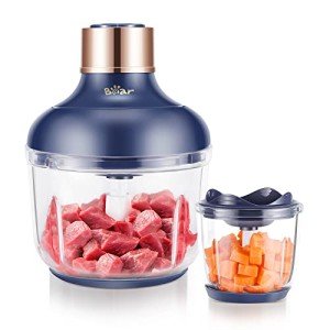 Bear Electric Food Processor with Glass Bowls