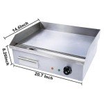 Electric Teppanyaki Griddle with Thermostatic Control